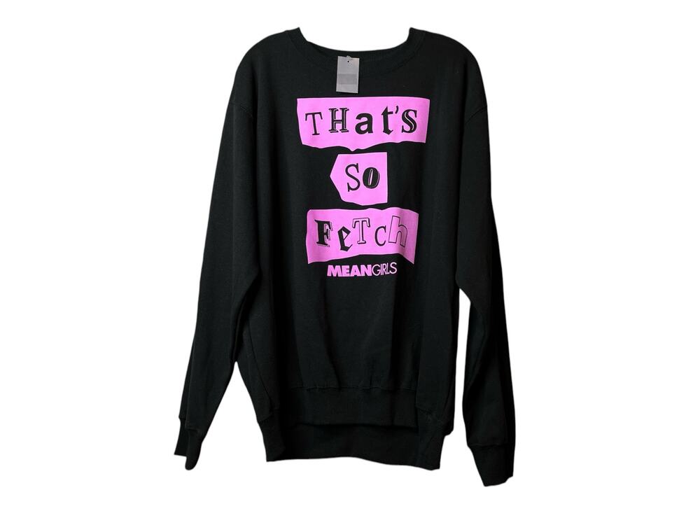 Mean Girls That's So Fetch Graphic Oversized Sweatshirt Black